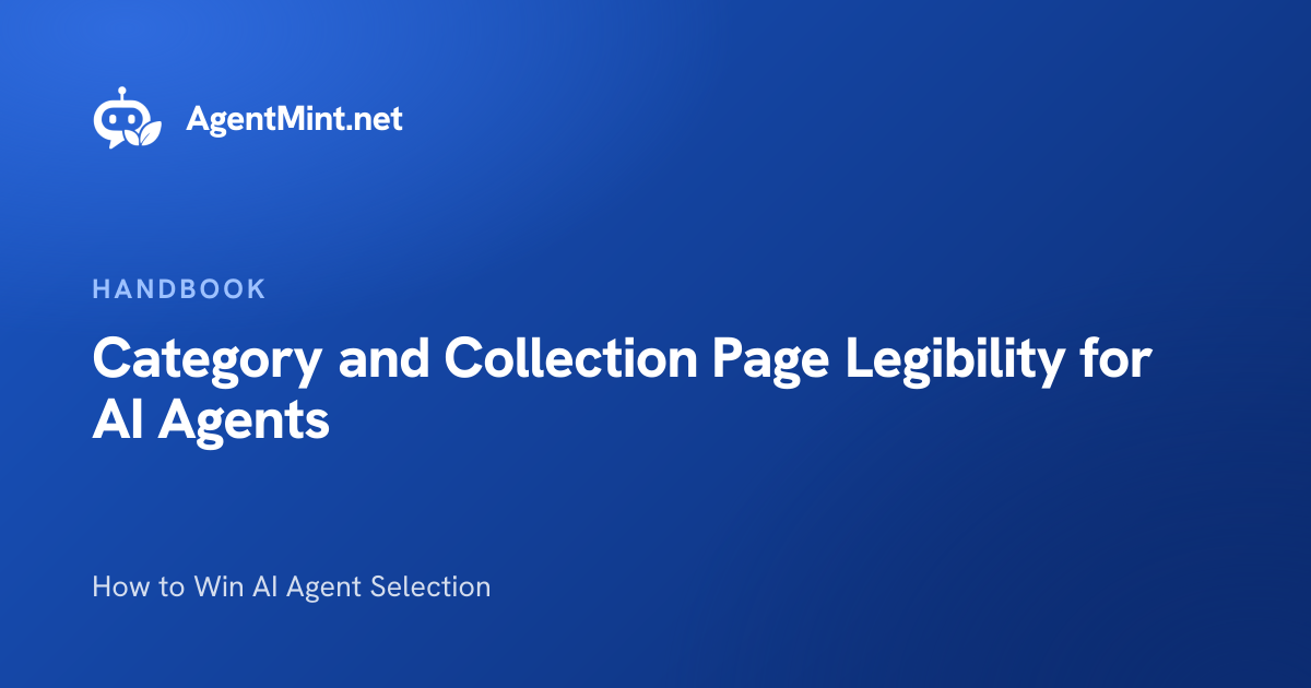 Category Page Legibility for AI Agents